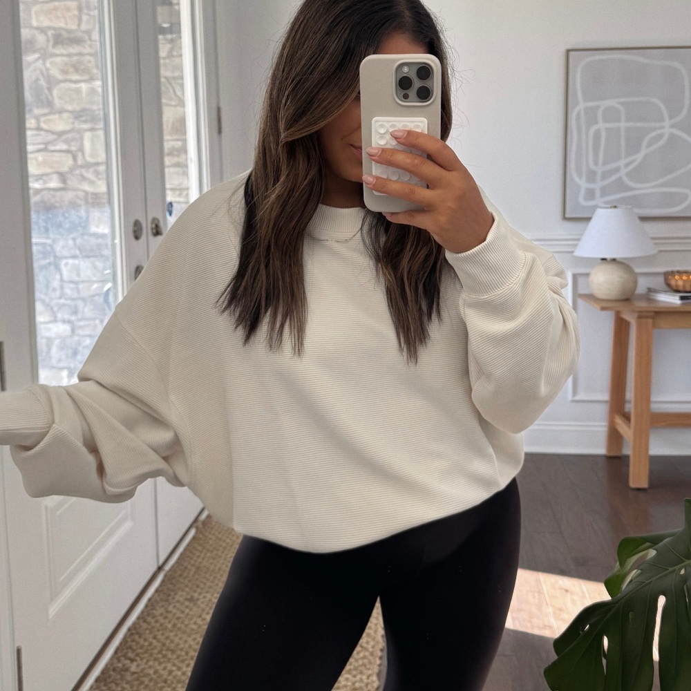 Audra Ribbed Pullover - IVORY